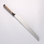Sakai Takayuki Ginryu Honyaki Swedish Steel Mirrored Finish Sakimaru Yanagiba 300mm Stabilized wood Handle with Sheath - Japannywholesale