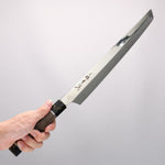 Sakai Takayuki Ginryu Honyaki Swedish Steel Mirrored Finish Sakimaru Yanagiba 300mm Stabilized wood Handle with Sheath - Japannywholesale