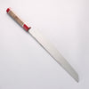 Sakai Takayuki Ginryu Honyaki Swedish Steel Mirrored Finish Sakimaru Yanagiba 300mm Stabilized wood Handle with Sheath - Japannywholesale