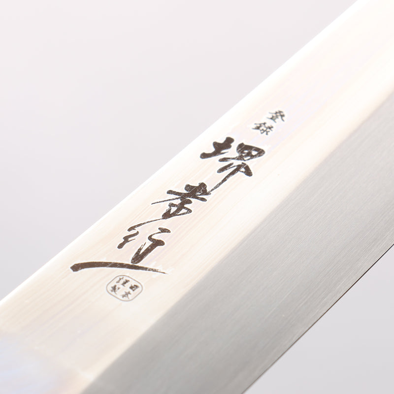Sakai Takayuki Ginryu Honyaki Swedish Steel Mirrored Finish Kengata Yanagiba 300mm Wenge with Double Water Buffalo Ring Handle with Sheath - Japannywholesale