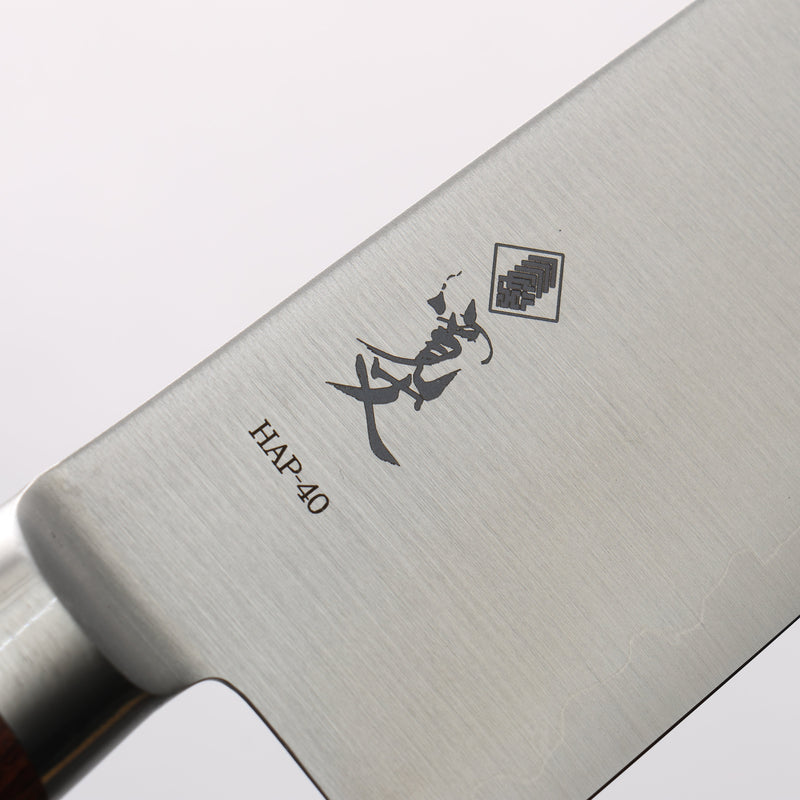 Kanjyo HAP40 Kiritsuke Santoku 180mm Mahogany Handle - Japannywholesale