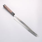 Sakai Takayuki Ginryu Honyaki Swedish Steel Mirrored Finish Sakimaru Yanagiba  300mm Wenge with Double Water Buffalo Ring Handle with Sheath
