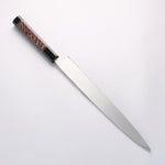 Sakai Takayuki Ginryu Honyaki Swedish Steel Mirrored Finish Yanagiba  300mm Wenge with Double Water Buffalo Ring Handle with Sheath