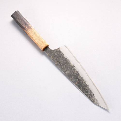 Sakai Takayuki Homura Guren Blue Steel No.2 Kurouchi Hammered Gyuto 225mm Burnt Oak Handle - Japannywholesale