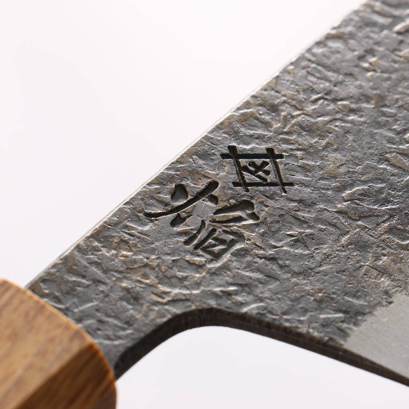 Sakai Takayuki Homura Guren Blue Steel No.2 Kurouchi Hammered Gyuto 225mm Burnt Oak Handle - Japannywholesale