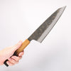 Sakai Takayuki Homura Guren Blue Steel No.2 Kurouchi Hammered Gyuto 225mm Burnt Oak Handle - Japannywholesale