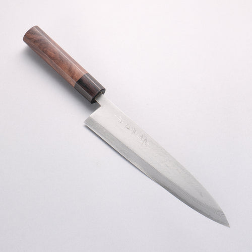 Hideo Kitaoka White Steel No.2 Damascus Mioroshi Deba Japanese Knife 240mm Shitan Handle - Japannywholesale