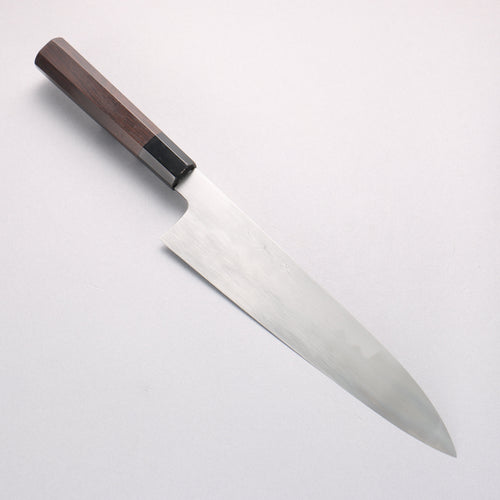 Jikko Honyaki White Steel No.3 Kasumitogi Gyuto 240mm Ebony Wood Handle - Japannywholesale