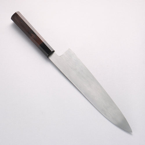 Jikko Honyaki White Steel No.3 Kasumitogi Gyuto 240mm Ebony Wood Handle - Japannywholesale