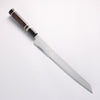 Jikko Blue Steel Damascus Kiritsuke Sujihiki 300mm Ebony with Double Ring Handle - Japannywholesale
