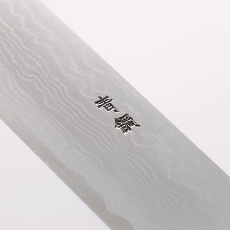 Jikko Blue Steel Damascus Kiritsuke Sujihiki 300mm Ebony with Double Ring Handle - Japannywholesale