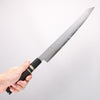 Jikko Blue Steel Damascus Kiritsuke Sujihiki 300mm Ebony with Double Ring Handle - Japannywholesale
