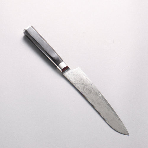 Sakai Takayuki Seigaiha (Blue Ocean Wave) Böhler SP Steel 45 Layer Damascus Migaki Finished Petty-Utility 150mm Black Pakka wood Handle - Japannywholesale