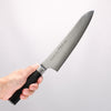 Sakai Takayuki Seigaiha (Blue Ocean Wave) Böhler SP Steel 45 Layer Damascus Migaki Finished Gyuto 210mm Black Pakka wood Handle - Japannywholesale