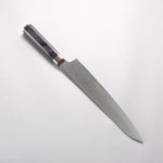 Sakai Takayuki Seigaiha (Blue Ocean Wave) Böhler SP Steel 45 Layer Damascus Migaki Finished Sujihiki 240mm Black Pakka wood Handle - Japannywholesale