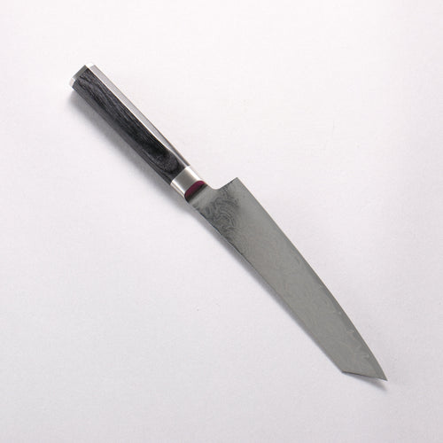 Sakai Takayuki Seigaiha (Blue Ocean Wave) Böhler SP Steel 45 Layer Damascus Migaki Finished Kengata Petty-Utility 150mm Black Pakka wood Handle - Japannywholesale