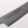 Sakai Takayuki Seigaiha (Blue Ocean Wave) Böhler SP Steel 45 Layer Damascus Migaki Finished Kengata Petty-Utility 150mm Black Pakka wood Handle - Japannywholesale