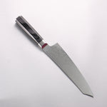 Sakai Takayuki Seigaiha (Blue Ocean Wave) Böhler SP Steel 45 Layer Damascus Migaki Finished Kengata Gyuto 190mm Black Pakka wood Handle - Japannywholesale