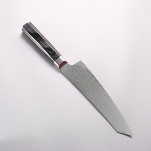 Sakai Takayuki Seigaiha (Blue Ocean Wave) Böhler SP Steel 45 Layer Damascus Migaki Finished Kengata Gyuto 190mm Black Pakka wood Handle - Japannywholesale