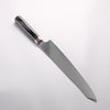 Sakai Takayuki Seigaiha (Blue Ocean Wave) Böhler SP Steel 45 Layer Damascus Migaki Finished Kengata Sujihiki 240mm Black Pakka wood Handle - Japannywholesale