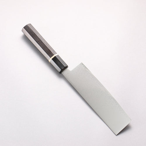 Seisuke VG10 33 Layer Damascus Nakiri 180mm Ebony Wood(With White Ring) Handle - Japannywholesale