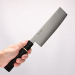 Seisuke VG10 33 Layer Damascus Nakiri 180mm Ebony Wood(With White Ring) Handle - Japannywholesale