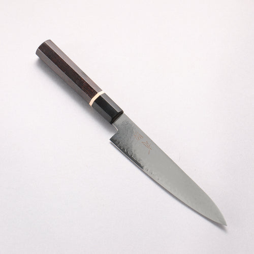 Seisuke VG10 33 Layer Damascus Petty-Utility 150mm Ebony Wood(With White Ring) Handle - Japannywholesale