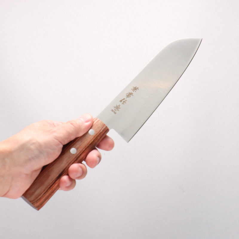 Kanetsune 555 Series DSR-1K6 Santoku 165mm Red Pakka wood Handle - Japannywholesale