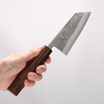 Oul SLD Nashiji Small Bunka  125mm Oak (Baikoku / Soot Black) Handle 