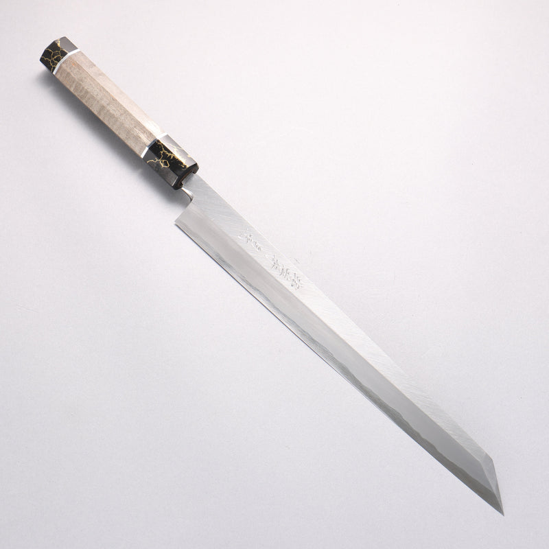 Sakai Takayuki Byakko White Steel No.1 Kiritsuke Yanagiba  300mm Stabilized wood Handle with Sheath