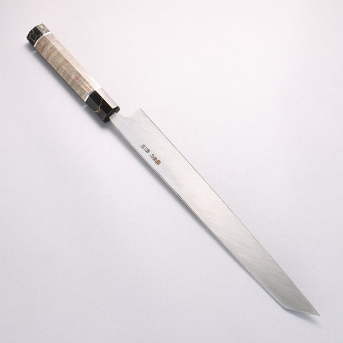 Sakai Takayuki Byakko White Steel No.1 Kiritsuke Yanagiba  300mm Stabilized wood Handle with Sheath