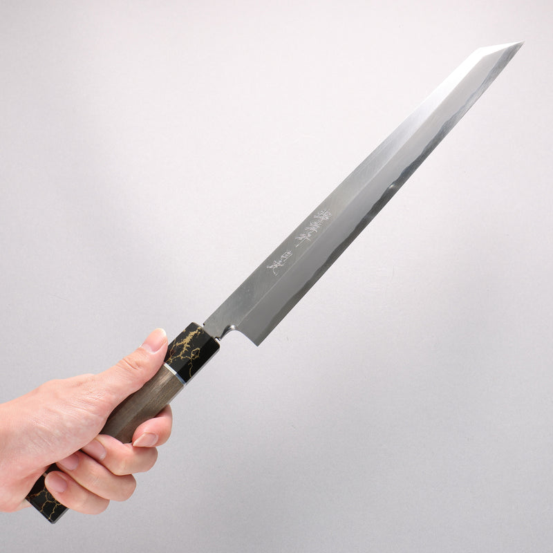 Sakai Takayuki Byakko White Steel No.1 Kiritsuke Yanagiba  300mm Stabilized wood Handle with Sheath