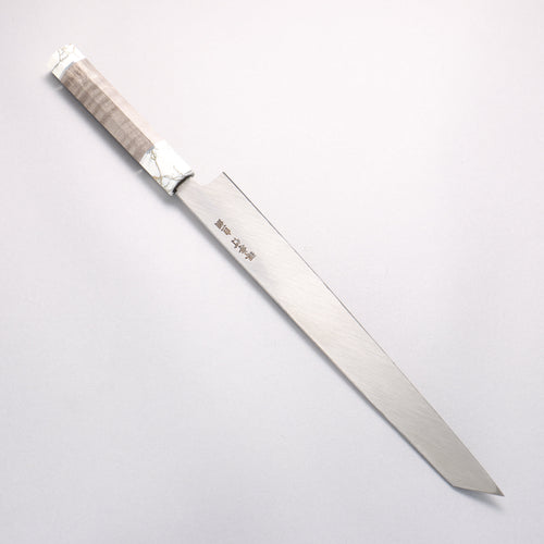 Sakai Takayuki Byakko White Steel No.1 Kiritsuke Yanagiba  300mm Stabilized wood Handle with Sheath