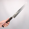 Sakai Takayuki Water Quenching Honyaki White Steel No.2 Mirrored Finish Sakimaru Yanagiba 300mm Wenge with Double Water Buffalo Ring Handle with Sheath - Japannywholesale