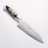 Kajin ZDP189 Damascus Migaki Finished Kiritsuke Santoku  165mm Abalone Inlay Handle 