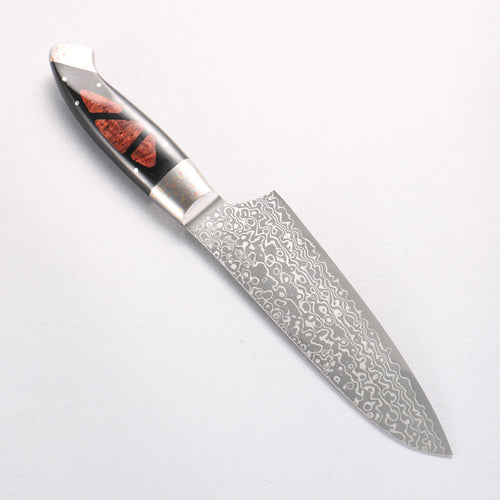 Kajin ZDP189 Damascus Migaki Finished Santoku  165mm Abalone Inlay Handle