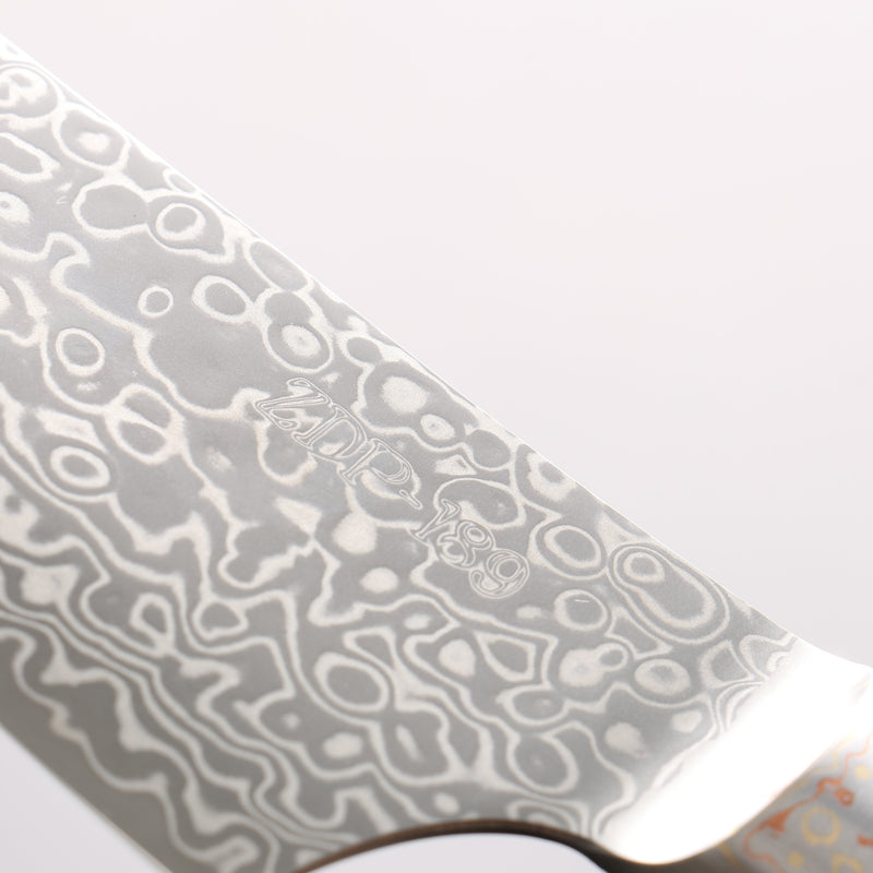 Kajin ZDP189 Damascus Migaki Finished Santoku  165mm Abalone Inlay Handle