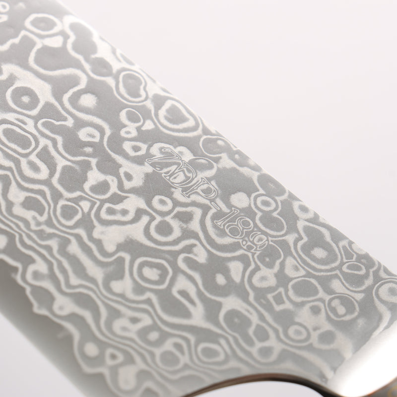Kajin ZDP189 Damascus Migaki Finished Gyuto  210mm Chinese Quince Burl Inlay Handle