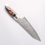 Kajin ZDP189 Damascus Migaki Finished Kiritsuke Santoku  165mm Chinese Quince Burl Inlay Handle