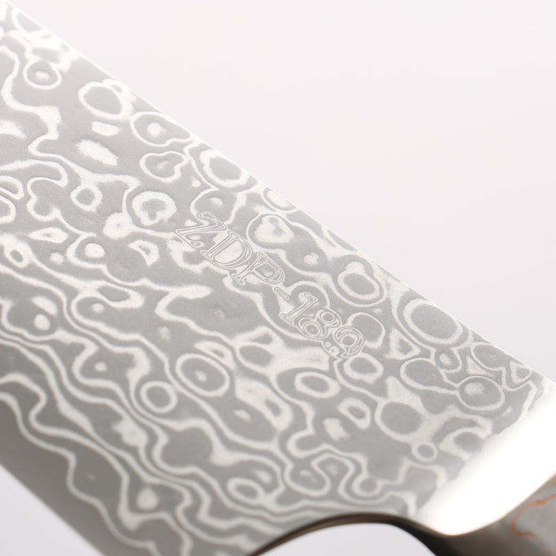 Kajin ZDP189 Damascus Migaki Finished Kiritsuke Santoku  165mm Chinese Quince Burl Inlay Handle