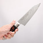 Kajin ZDP189 Damascus Migaki Finished Kiritsuke Santoku  165mm Chinese Quince Burl Inlay Handle