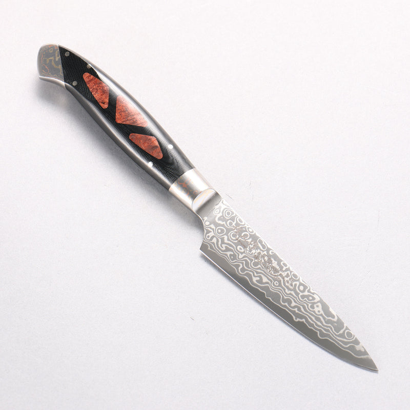 Kajin ZDP189 Damascus Migaki Finished Petty-Utility  95mm Chinese Quince Burl Inlay Handle