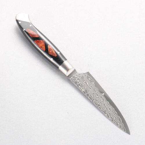 Kajin ZDP189 Damascus Migaki Finished Petty-Utility  95mm Chinese Quince Burl Inlay Handle