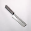 Seisuke Silver Steel No.3 Nashiji Nakiri  165mm Ebony Wood Handle 