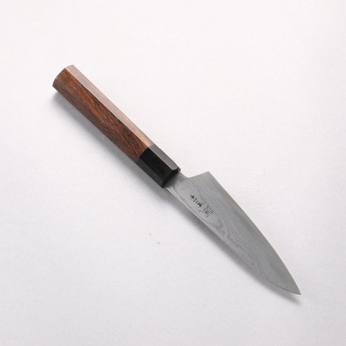 Shigeki Tanaka Blue Steel No.2 Damascus Petty-Utility  120mm Walnut Handle 