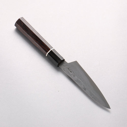 Shigeki Tanaka Blue Steel No.2 Damascus Petty-Utility  120mm Ebony Wood Handle 
