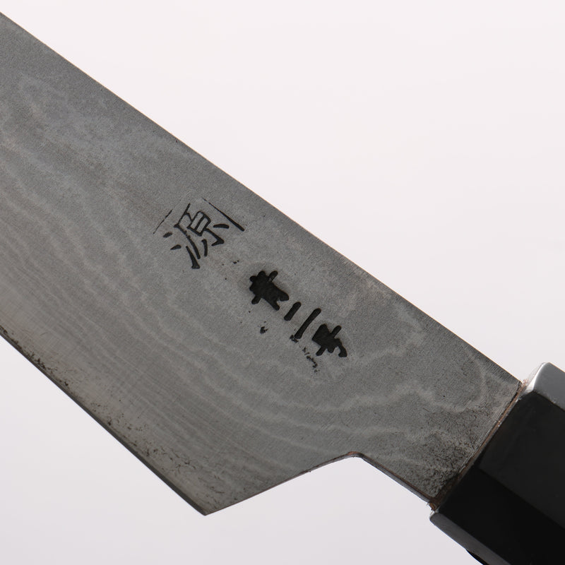Shigeki Tanaka Blue Steel No.2 Damascus Petty-Utility  120mm Ebony Wood Handle 