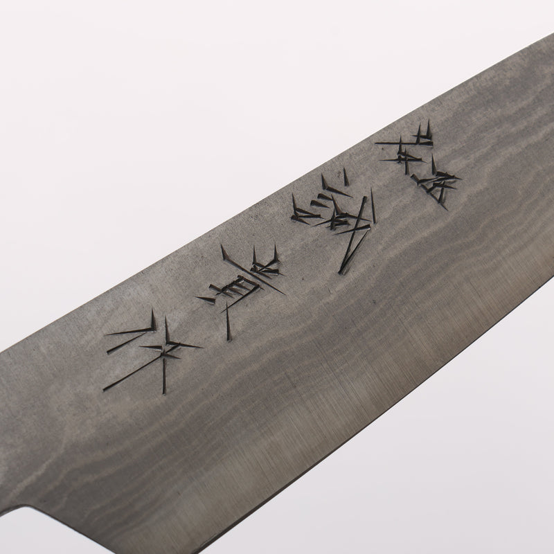Shigeki Tanaka Blue Steel No.2 Damascus Petty-Utility  120mm Magnolia  (Ferrule: Water Buffalo Horn) Handle 