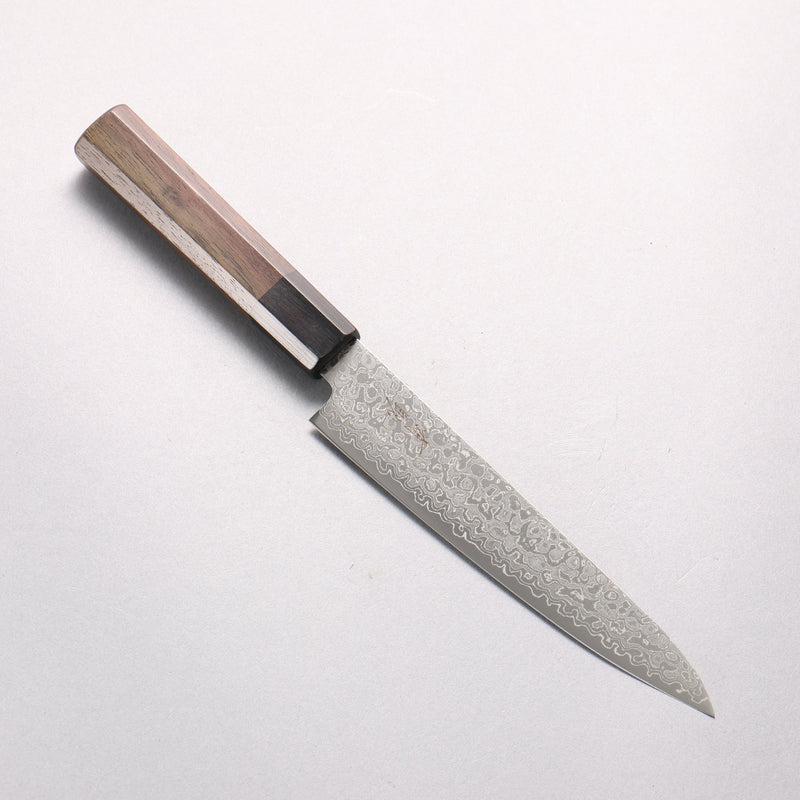 Higuchi VG10 Damascus Migaki Finished Petty-Utility  150mm Rosewood (Ferrule: Black Pakka Wood) Handle 