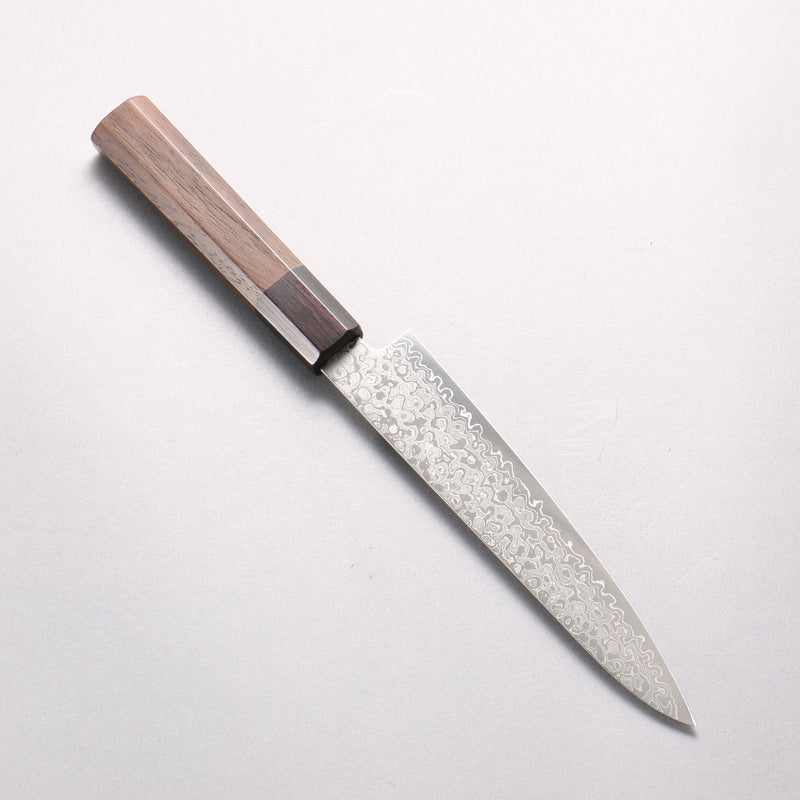Higuchi VG10 Damascus Migaki Finished Petty-Utility  150mm Rosewood (Ferrule: Black Pakka Wood) Handle 